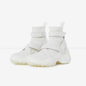 Kooples SLICK CHUNKY WHITE HIGH-TOP TRAINERS